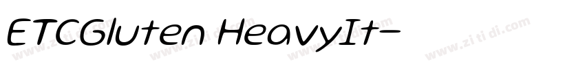 ETCGluten HeavyIt字体转换